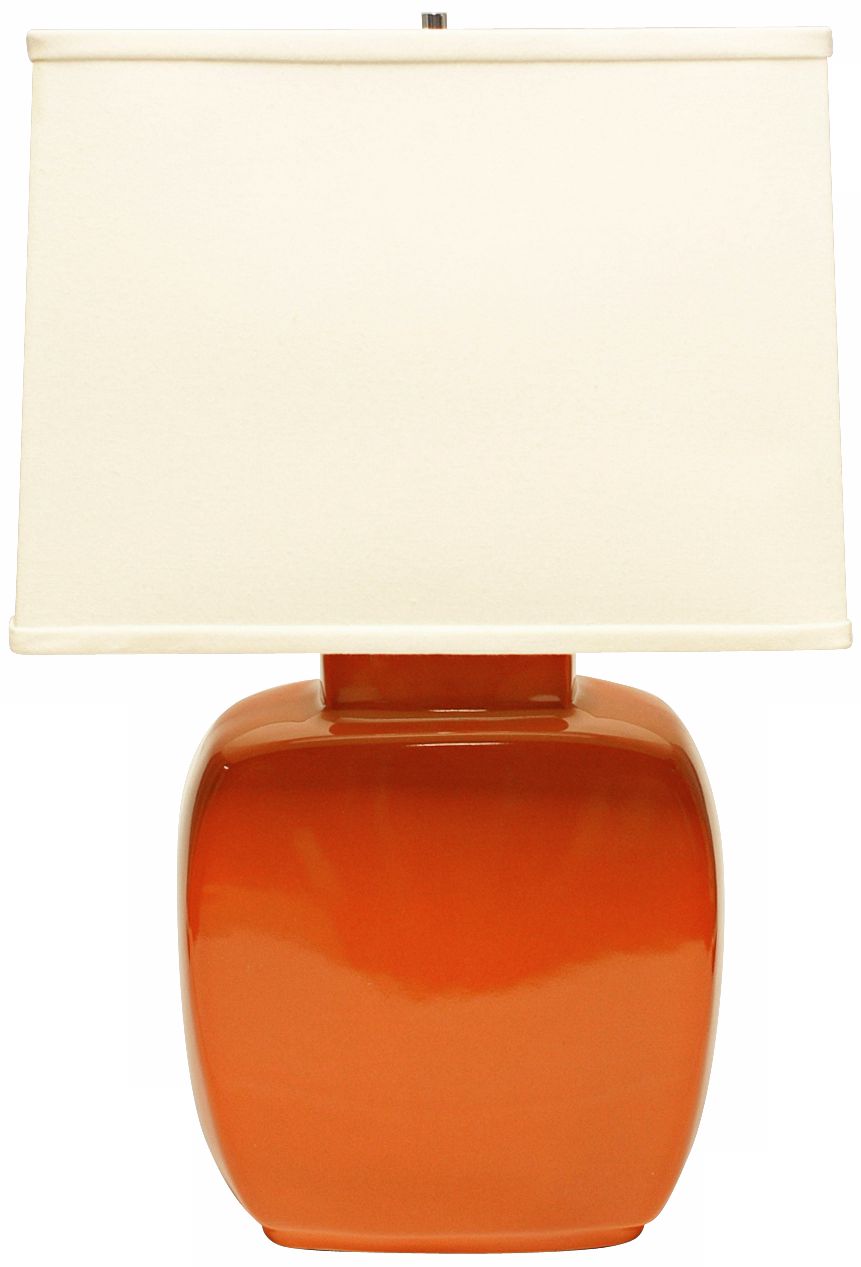 Haeger Potteries Paprika Square Ceramic Table Lamp