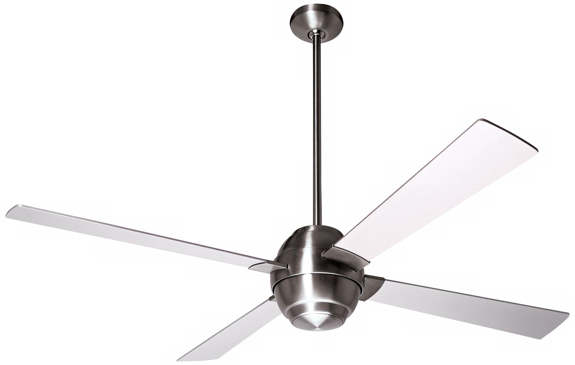 56" Modern Fan Company Gusto Bright Nickel Ceiling Fan
