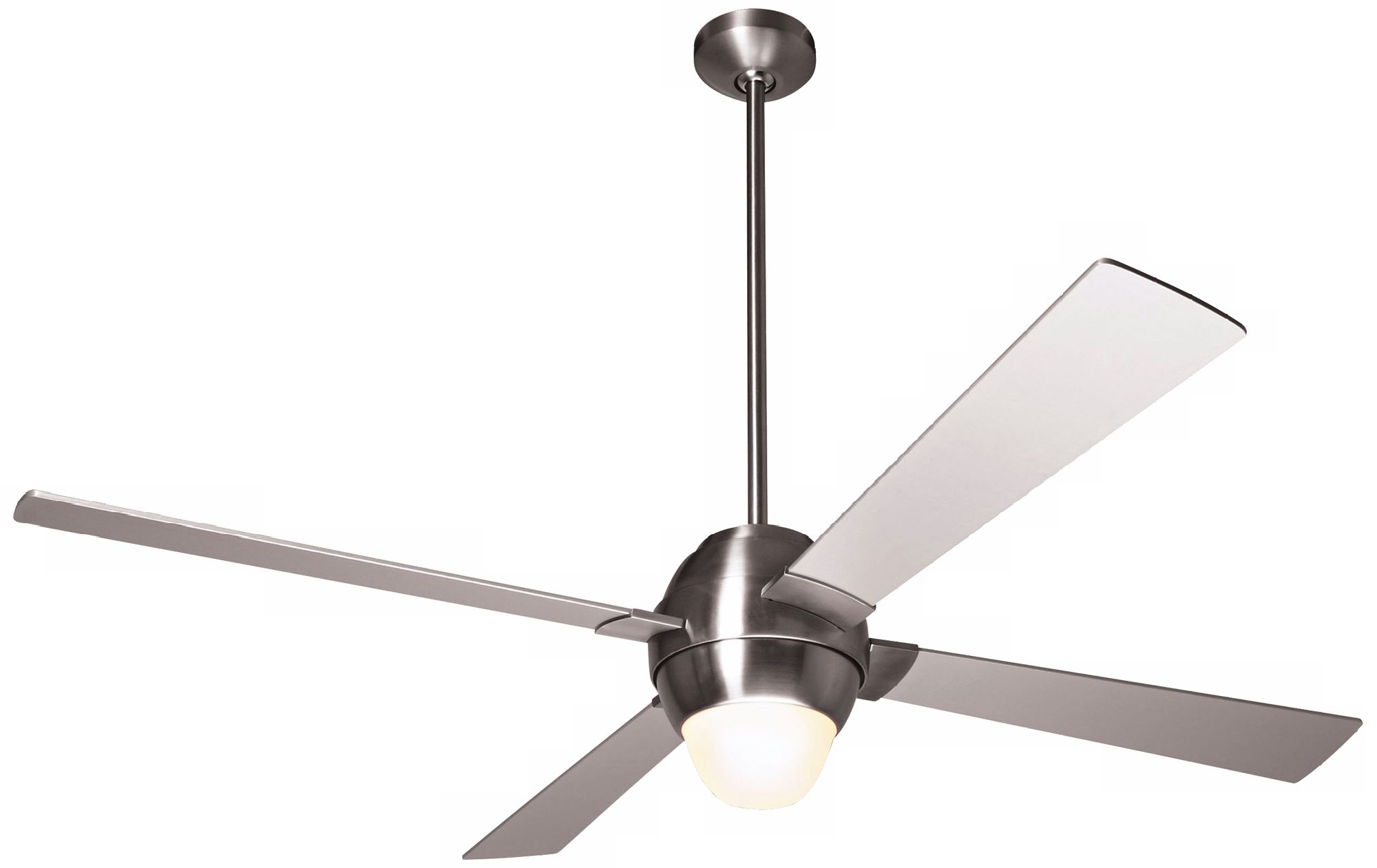 46" Modern Fan Gusto Bright Nickel Ceiling Fan with Light