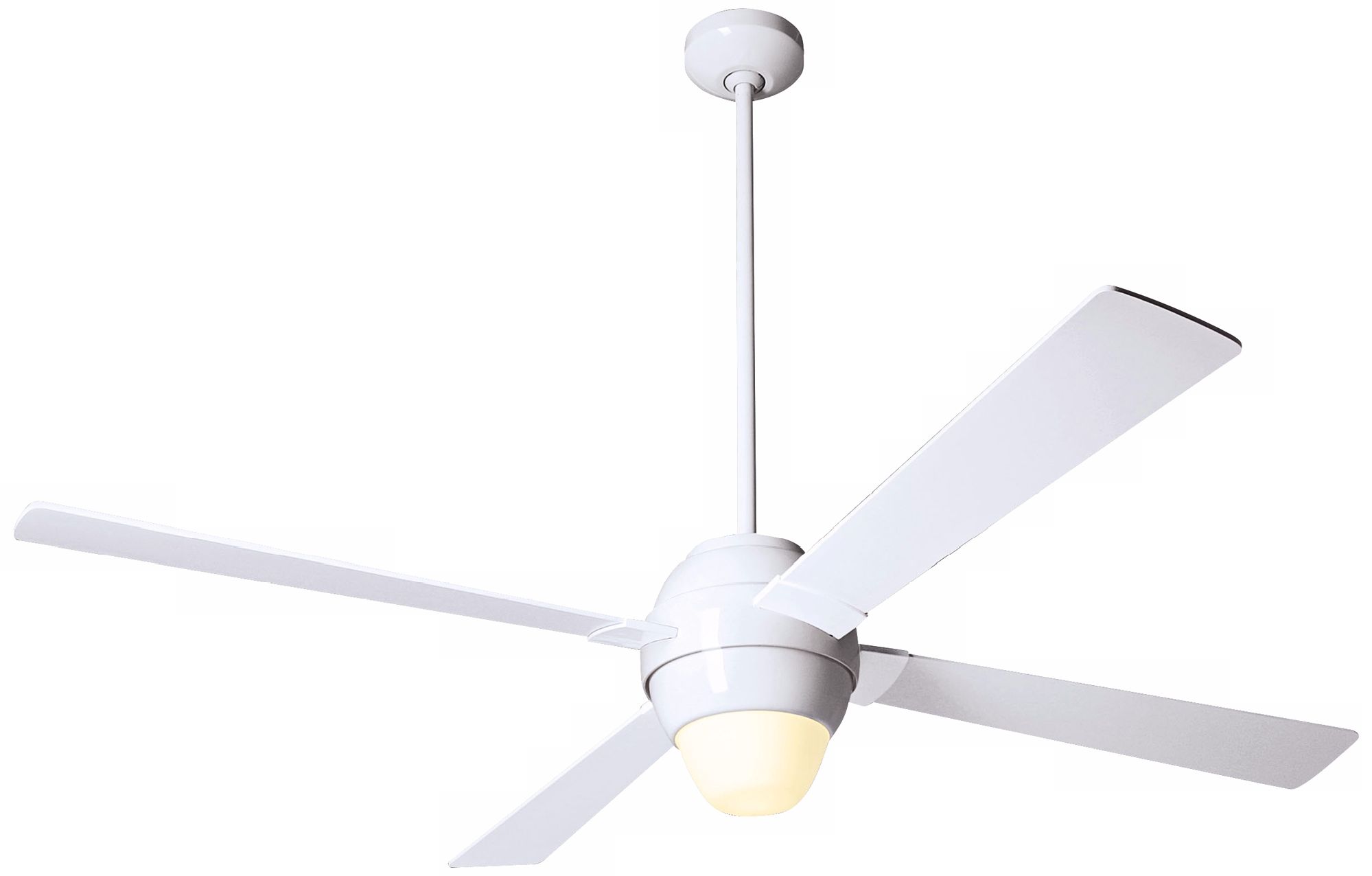 56" Modern Fan Gusto White Ceiling Fan with Light Kit