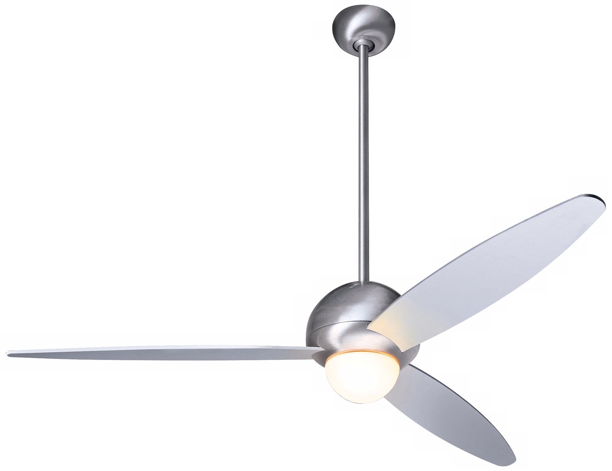 52" Modern Fan Plum Aluminum Finish Ceiling Fan with Light