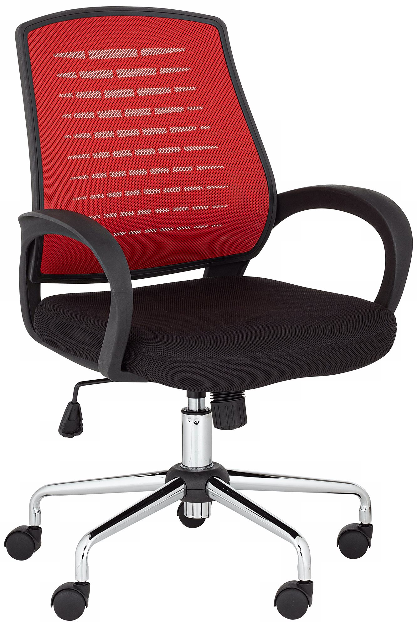 Brompton Red Mesh Back Adjustable Office Chair
