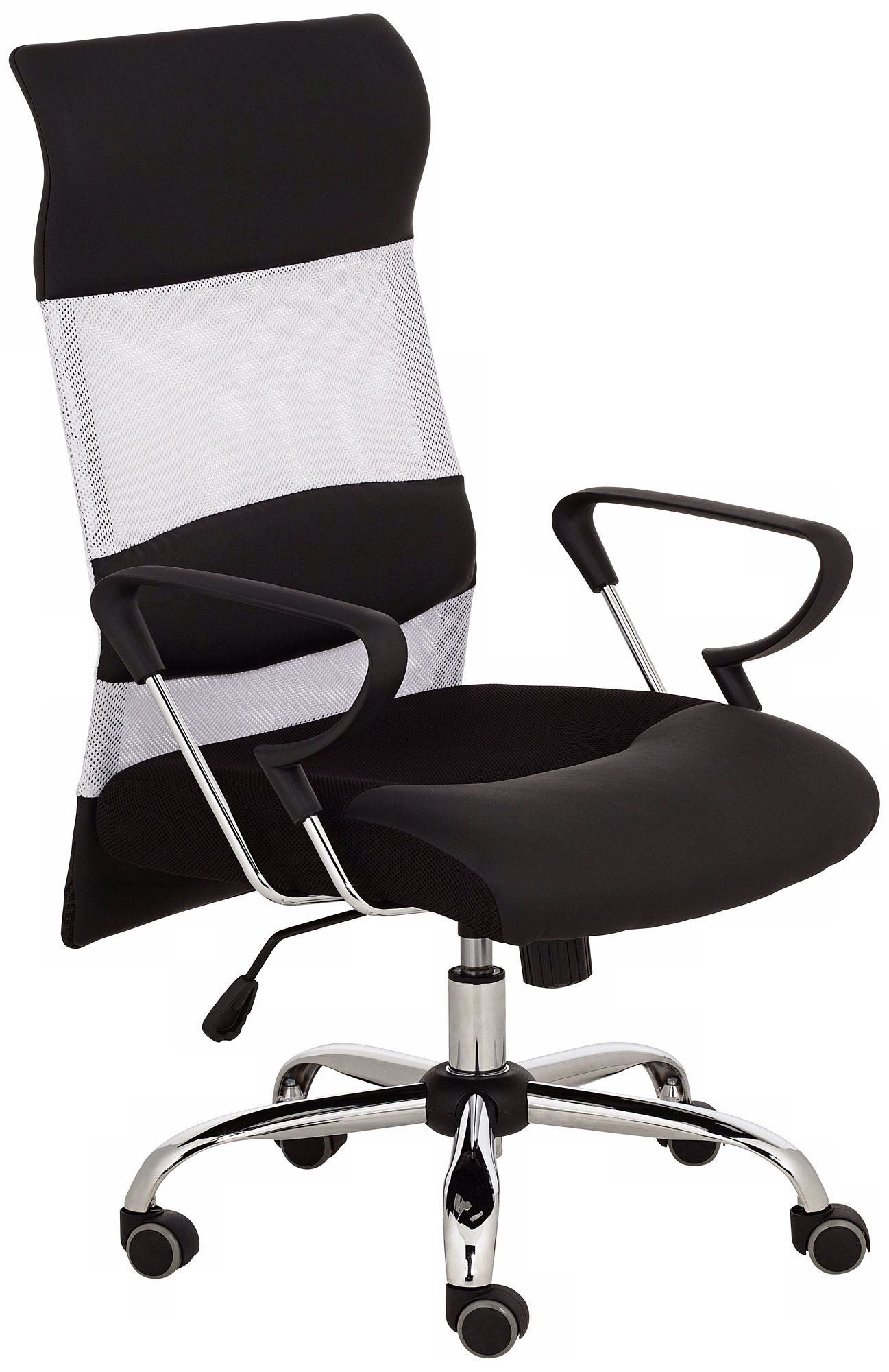 High Back Black and White Mesh Back Office Chair