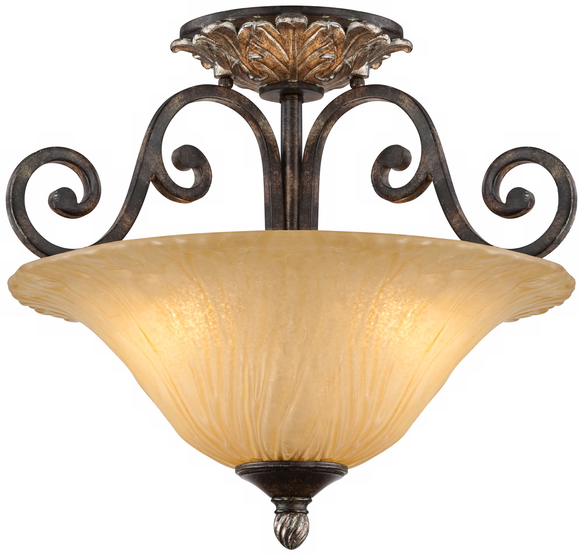 Traditional Bronze 18 1/4" Wide Ceiling Light Fixture