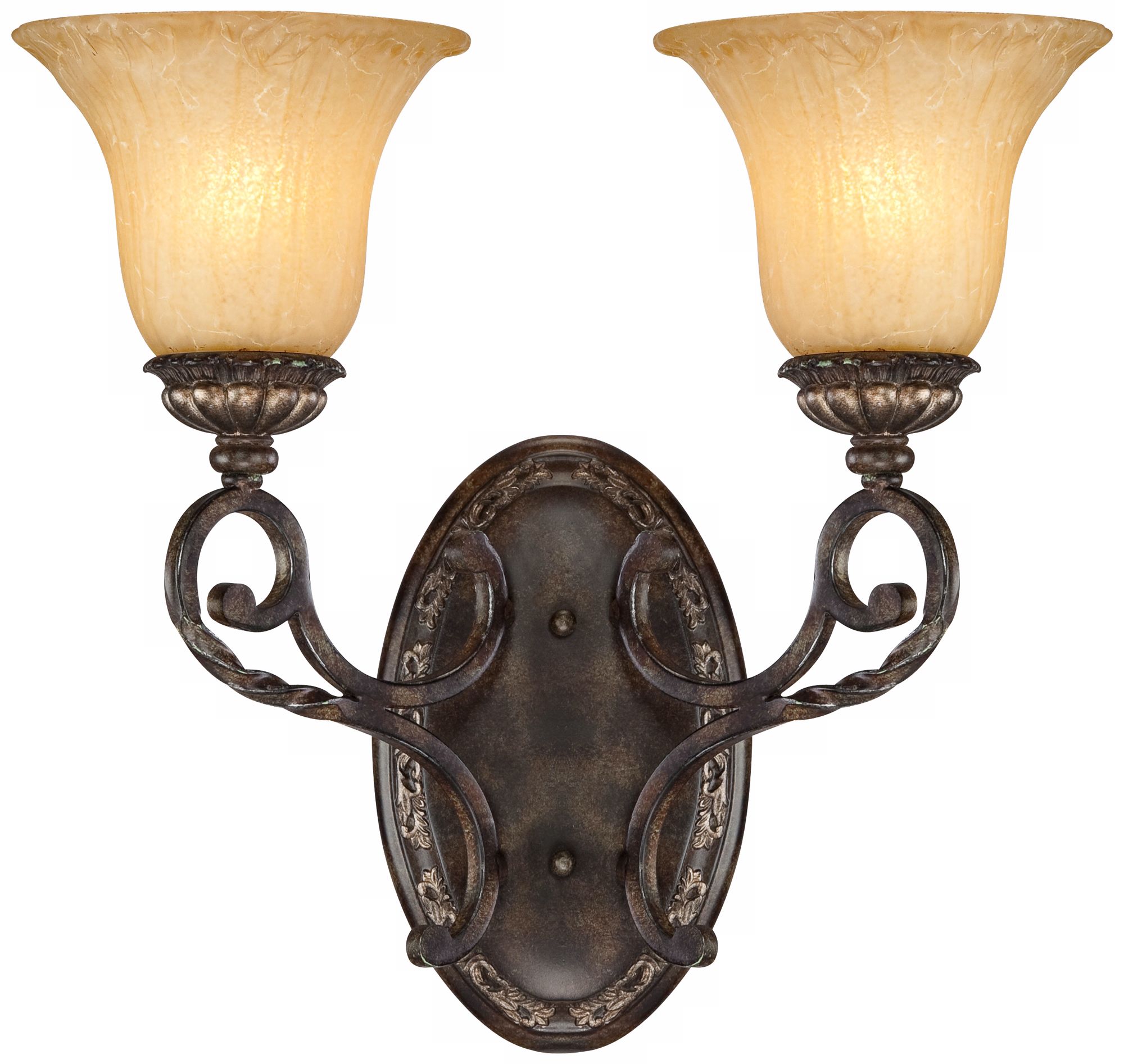 Traditional Bronze 15" Wide 2-Light Wall Sconce