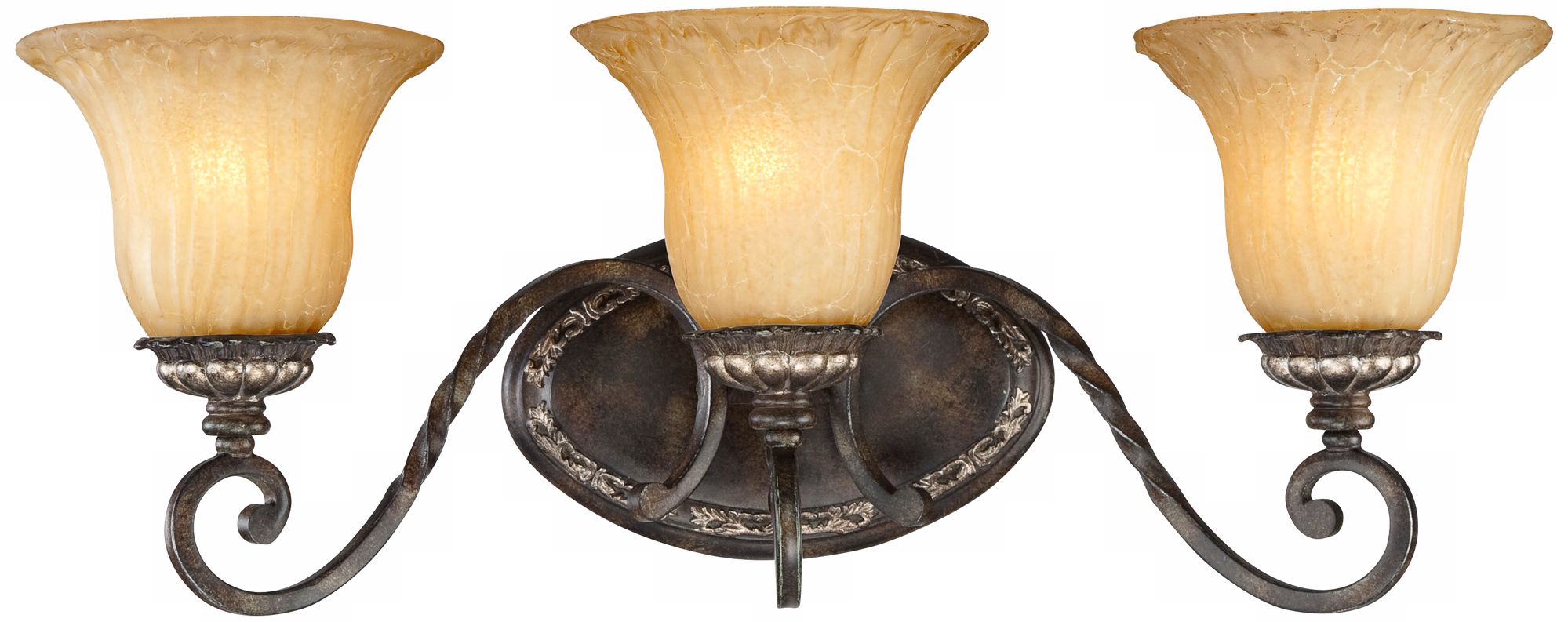 Traditional Bronze and Gold 23 1/2" Wide Bath Light