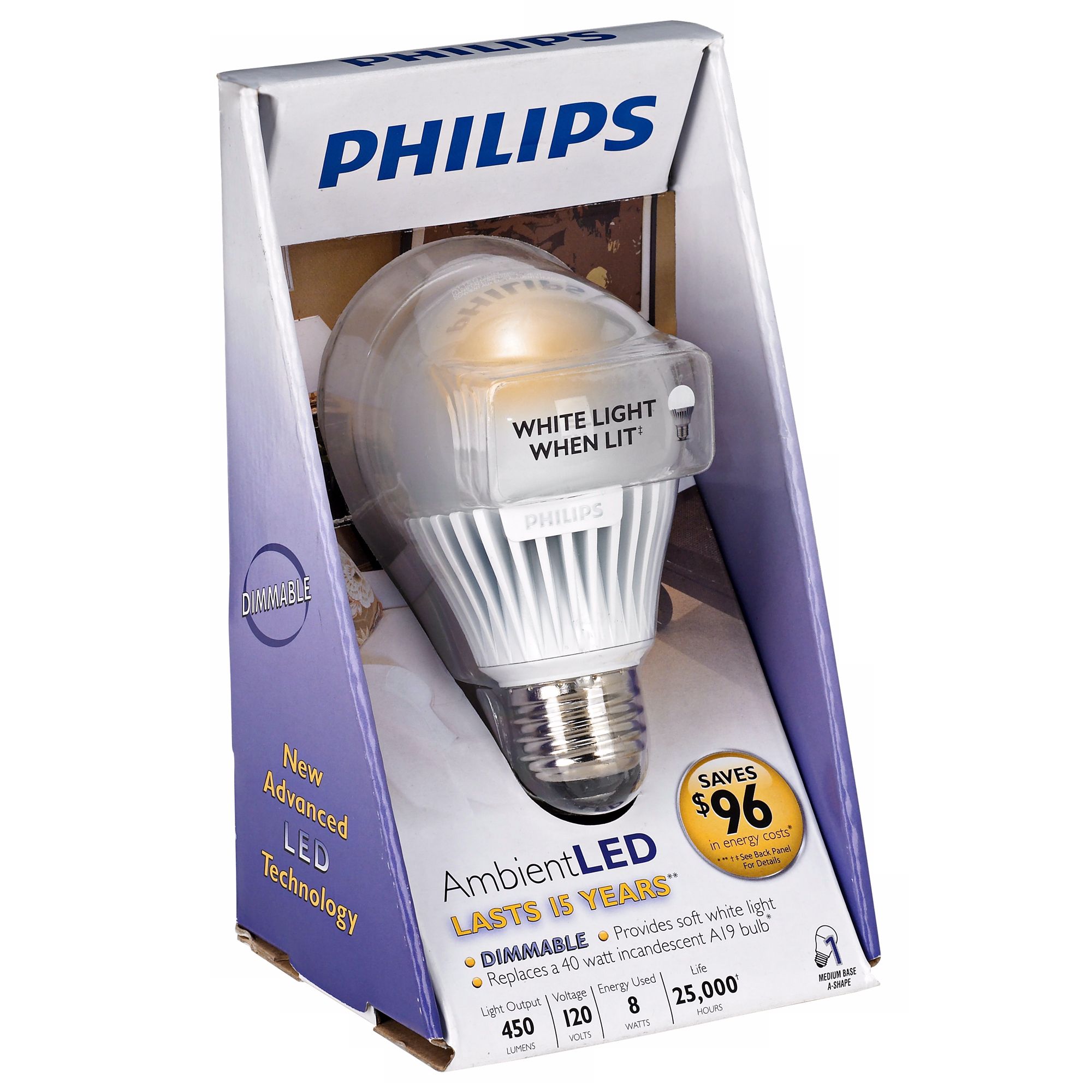 Philips Ambient LED 8 Watt Medium Base Light Bulb