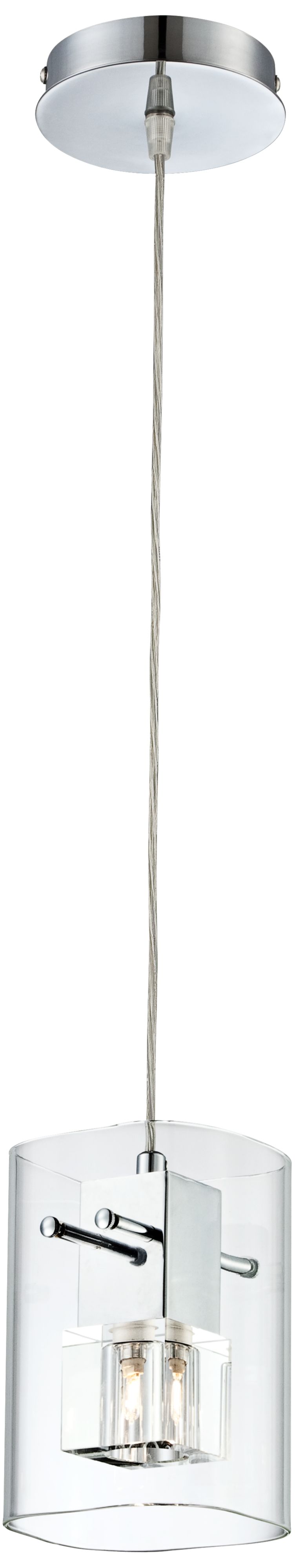 Chrome with Clear Glass 4 3/4" Wide Mini Pendant Light