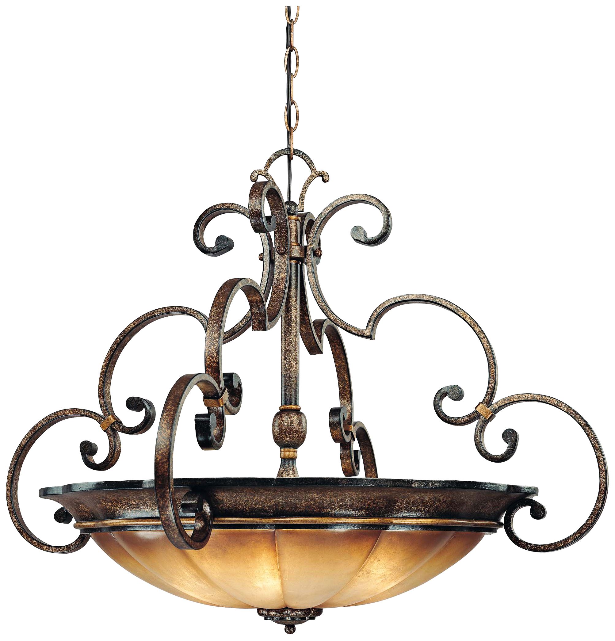 Brompton 33 1/4" Wide 4-Light Glass Pendant Chandelier