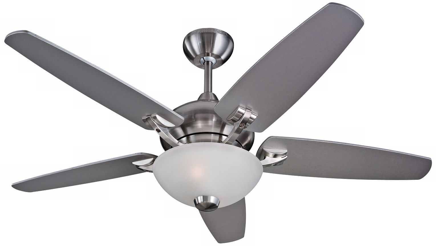 44" Versio II Brushed Steel Ceiling Fan with Light Kit
