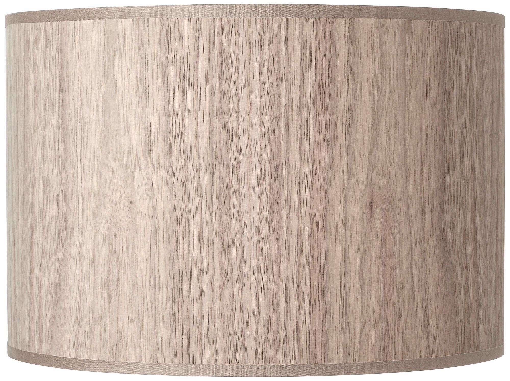 Lights Up! Walnut Wood Veneer Lamp Shade 14x14x10 (Spider)
