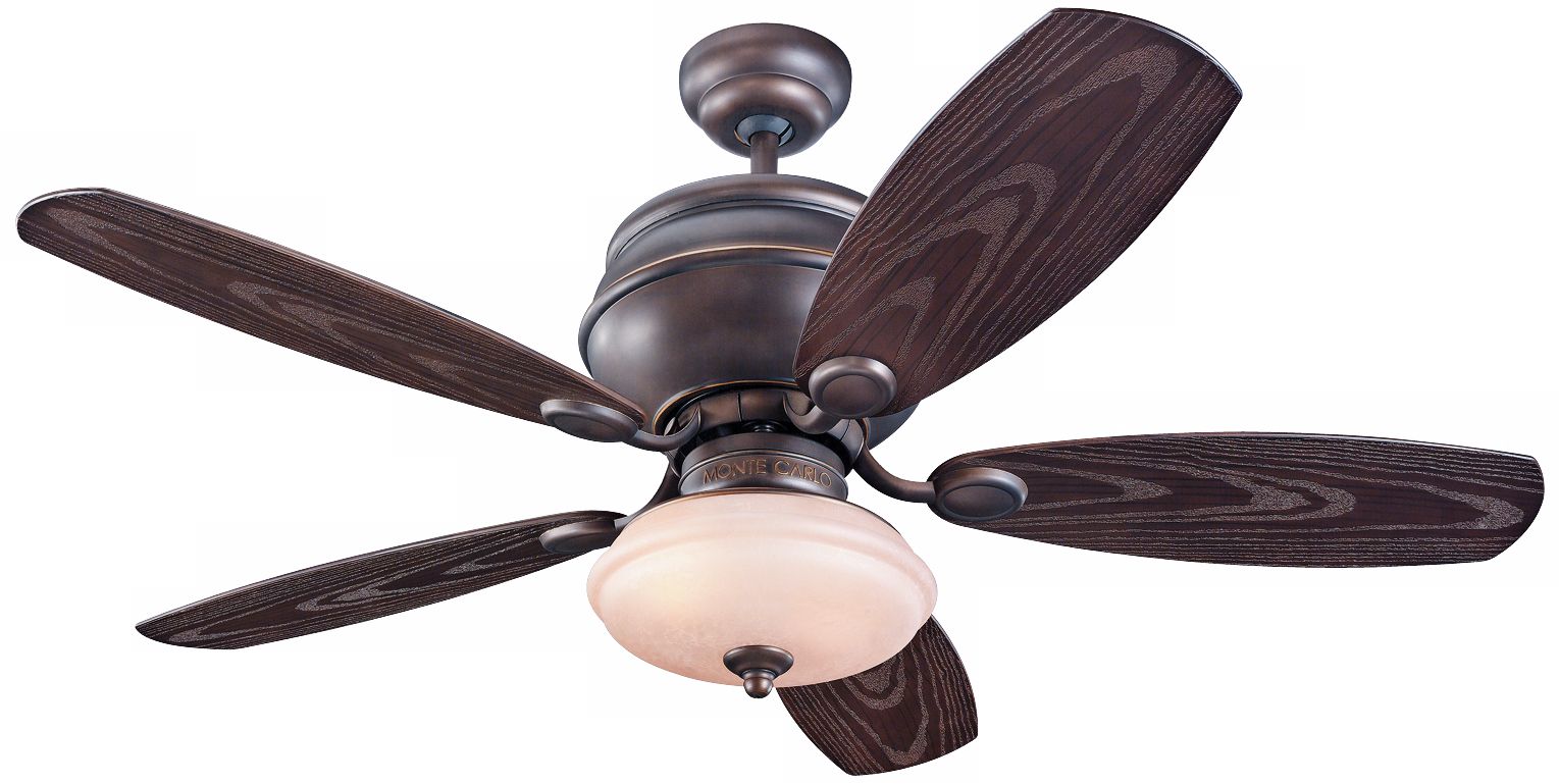 52" Monte Carlo Weatherstar Wet Ceiling Fan with Light Kit