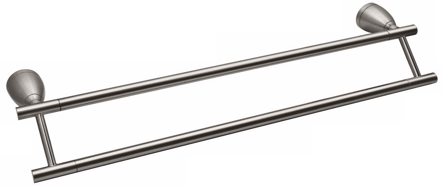 Gatco Avenue Satin Nickel 24" Wide Double Towel Bar
