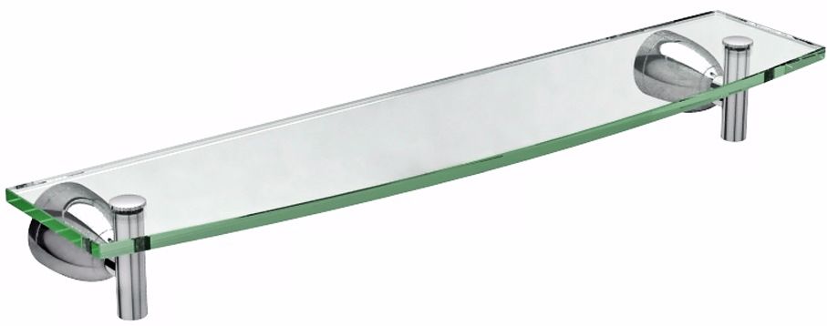 Gatco Avenue Chrome 20" Wide Glass Shelf