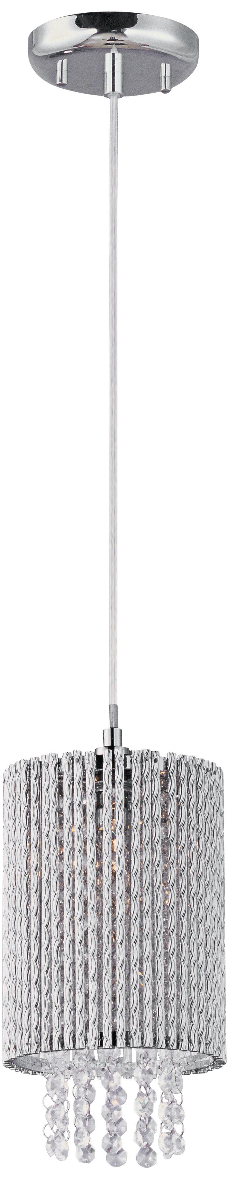 ET2 Spiral Collection 6" Wide Chrome Pendant Light