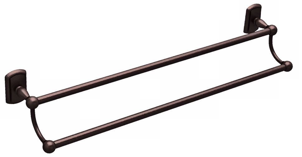 Gatco Austin Bronze 24" Wide Double Towel Bar