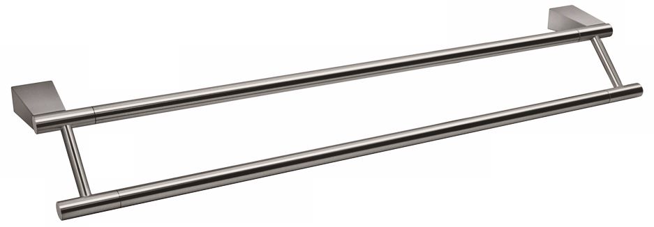 Gatco Bleu Satin Nickel 24" Wide Double Towel Bar