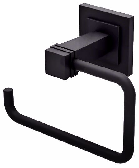 Gatco Brooklyn Euro Black 6 1/4" Wide Toilet Paper Holder