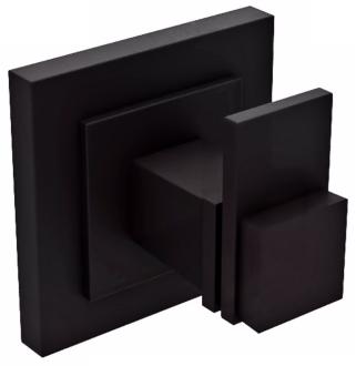 Gatco Brooklyn Matte Black 2 14 Square Robe Hook U6183
