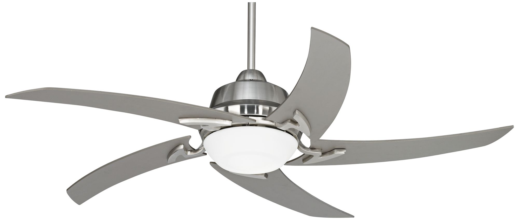 52" Casa Vieja Capri Brushed Nickel Ceiling Fan with Light