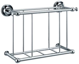 Gatco Traditional Chrome 13 14 Wide Wall Magazine Rack U6201
