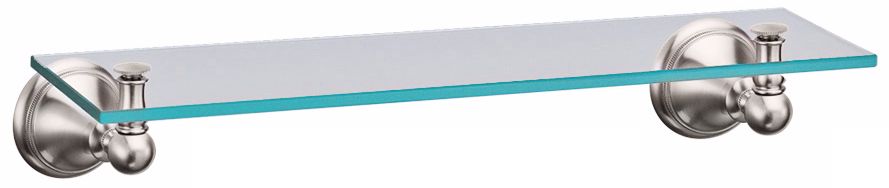 Gatco Laurel Avenue Satin Nickel 20" Wide Glass Shelf