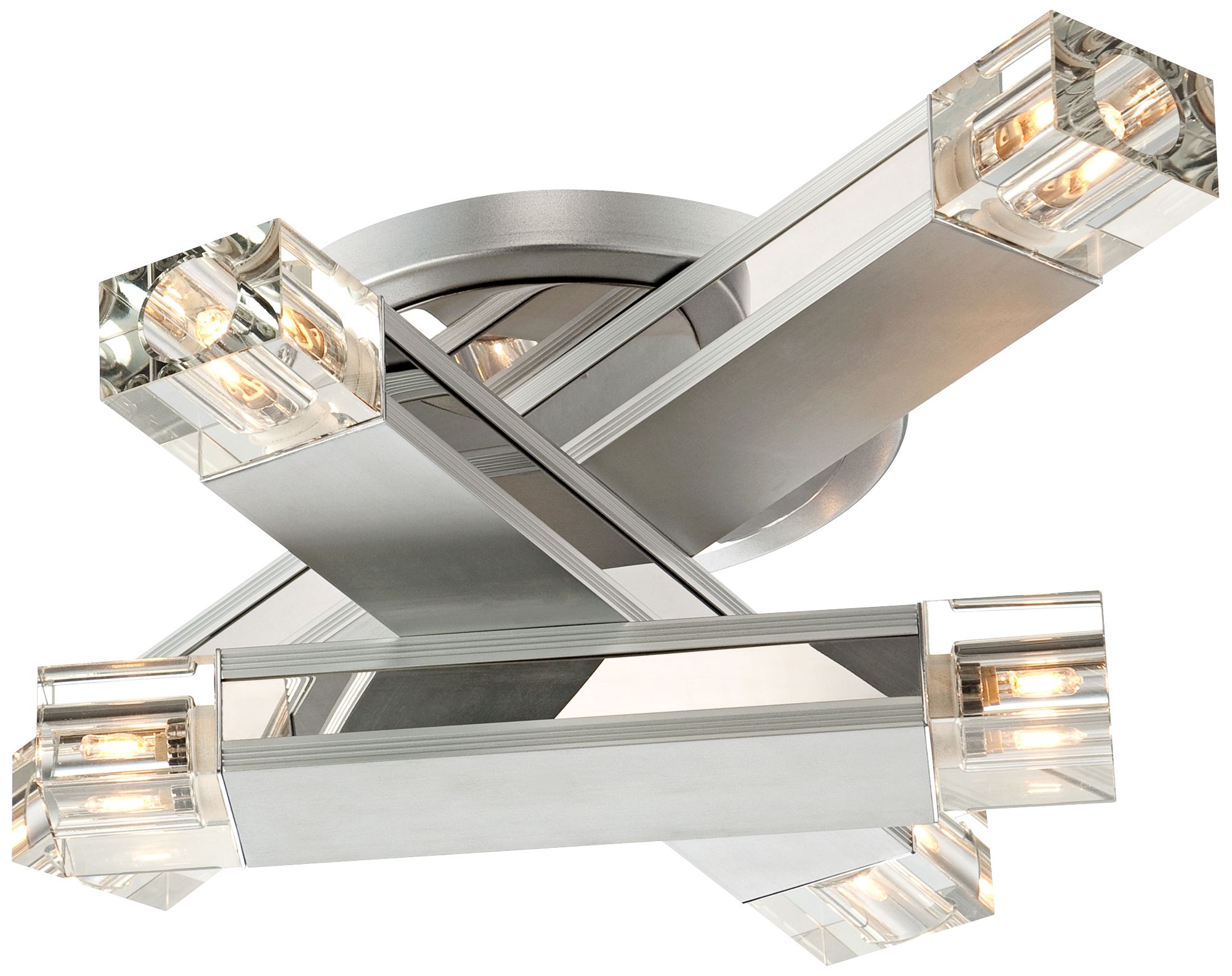 Possini Euro Design Three Stacked Rods Ceiling Light Fixture