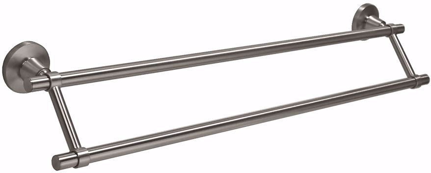 Gatco Max Satin Nickel 24" Wide Double Towel Bar