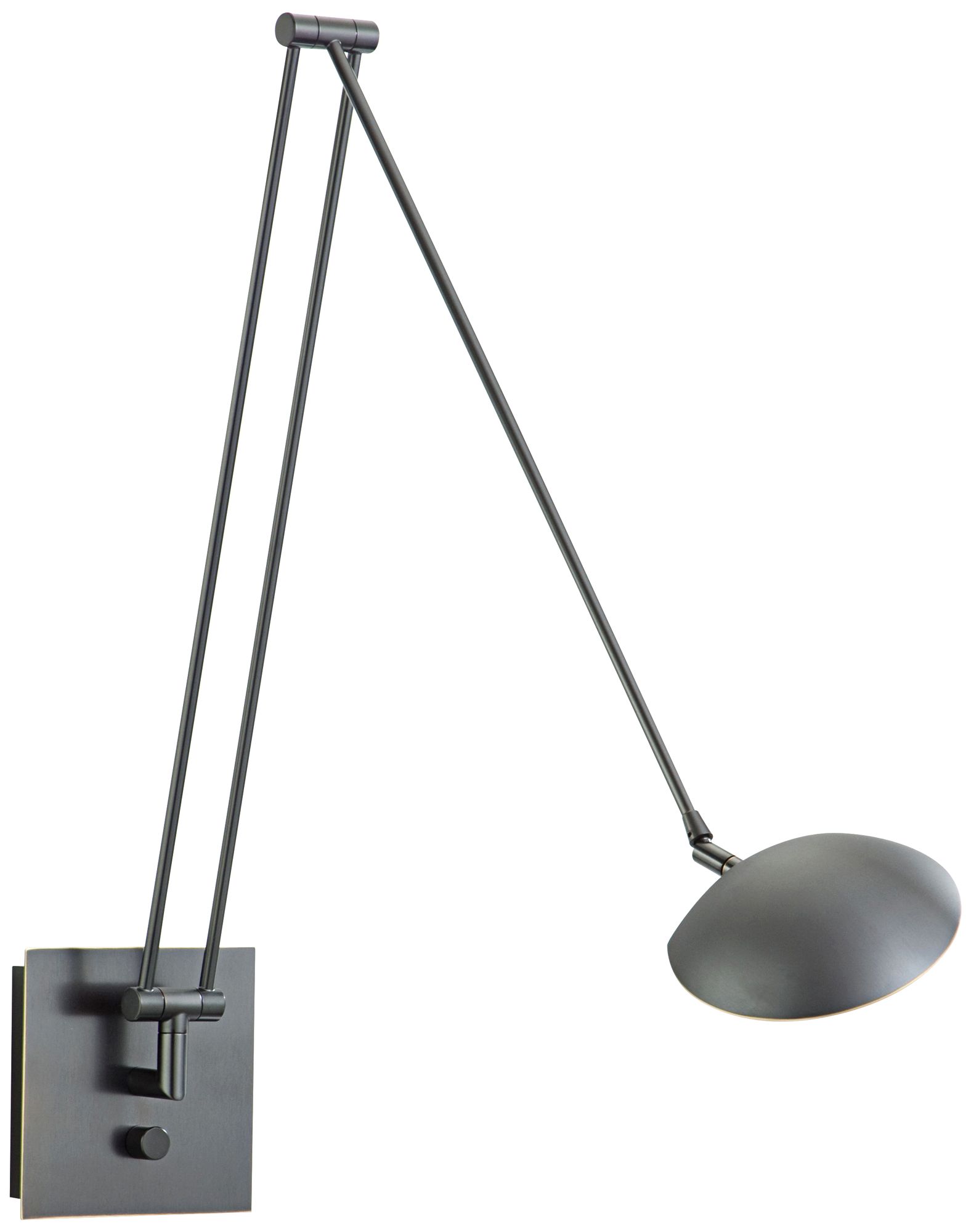 Holtkoetter Bernie 49" Turbo Bronze LED Swing Arm Wall Lamp