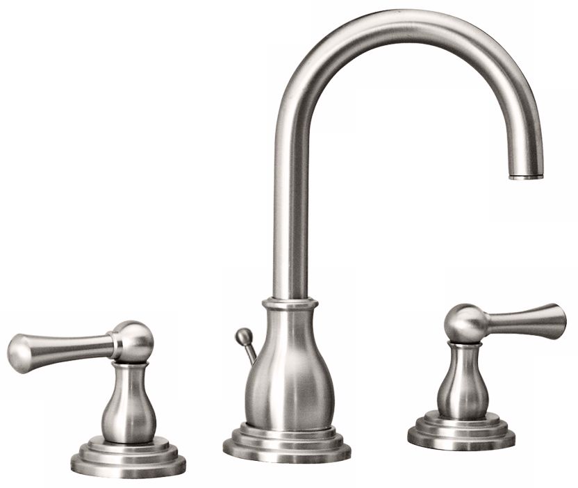 Gatco Marina 8" Wide Satin Nickel Bathroom Faucet