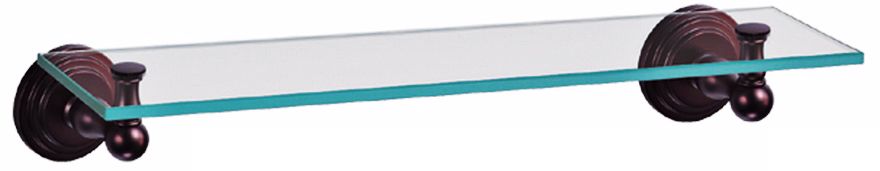 Gatco Marina 20" Wide Glass and Bronze Wall Shelf
