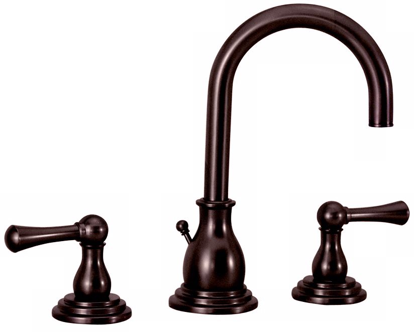 Gatco Marina 8" Wide Bronze Bathroom Faucet
