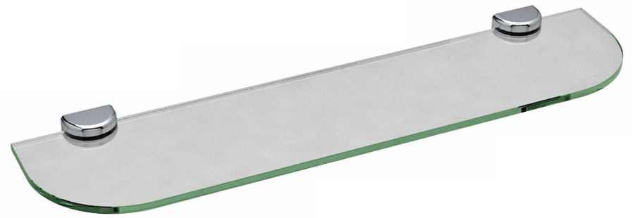 Gatco Hotel Vogue Chrome 24 Wide Glass Wall Shelf U6516
