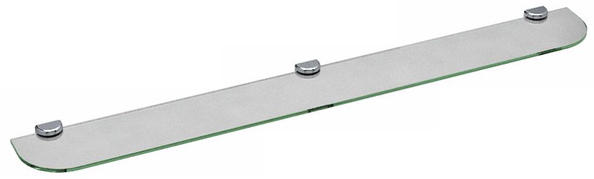 Gatco Hotel Vogue Chrome 48 Wide Glass Wall Shelf U6521