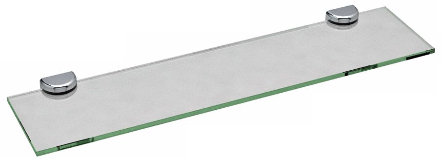 Gatco Hotel Vogue Square Chrome 24" Wide Glass Wall Shelf