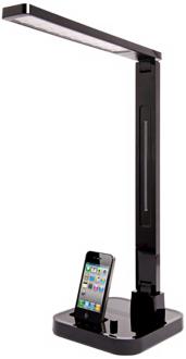 Softech Black LED Desk Lamp with iPodiPhone Dock U6562