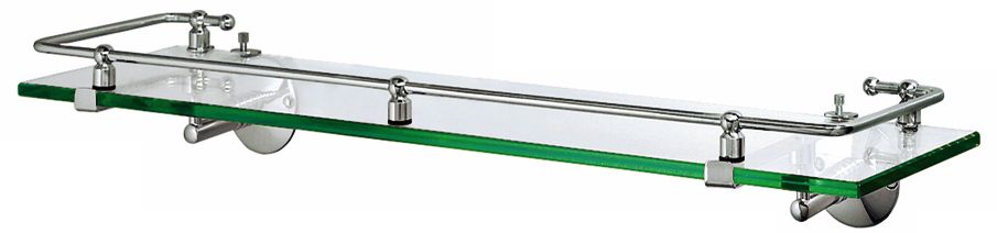 Gatco Premier Chrome 20 1/2" Wide Railing Wall Shelf