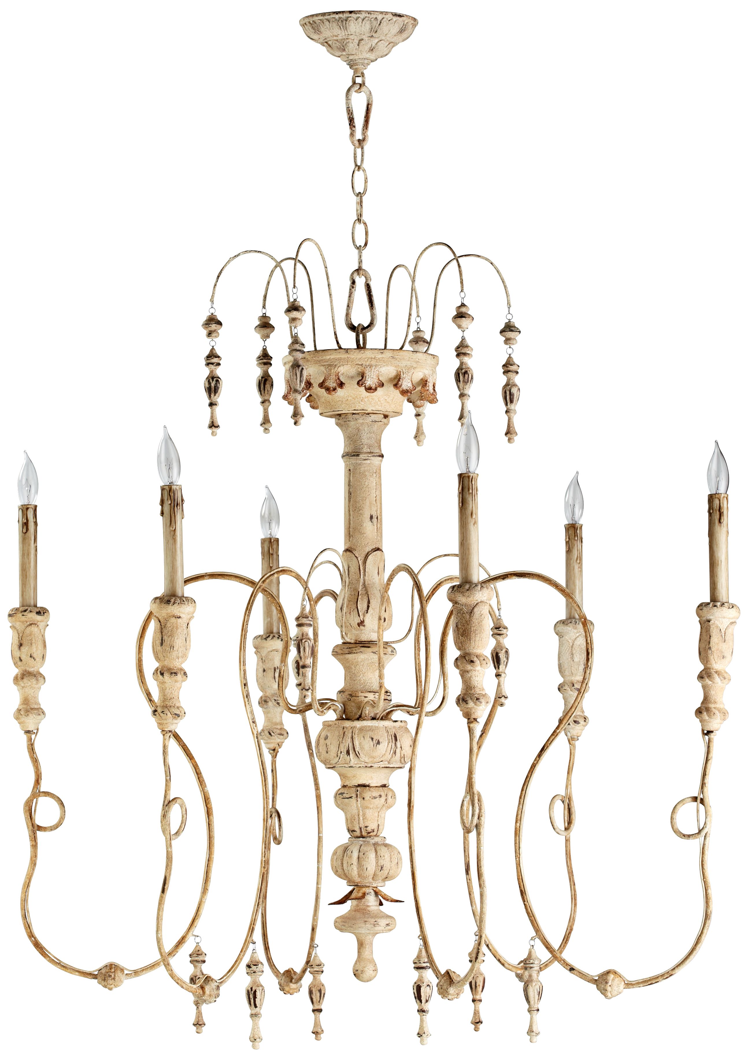Quorum Salento 6-Light 39 1/4" Wide Persian White Chandelier