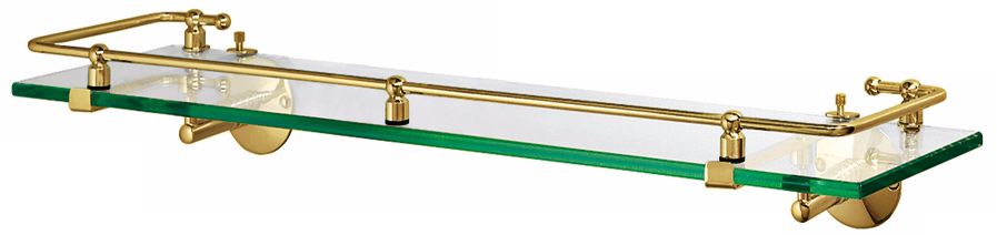 Gatco Premier Polished Brass 20 1/2" Railing Wall Shelf