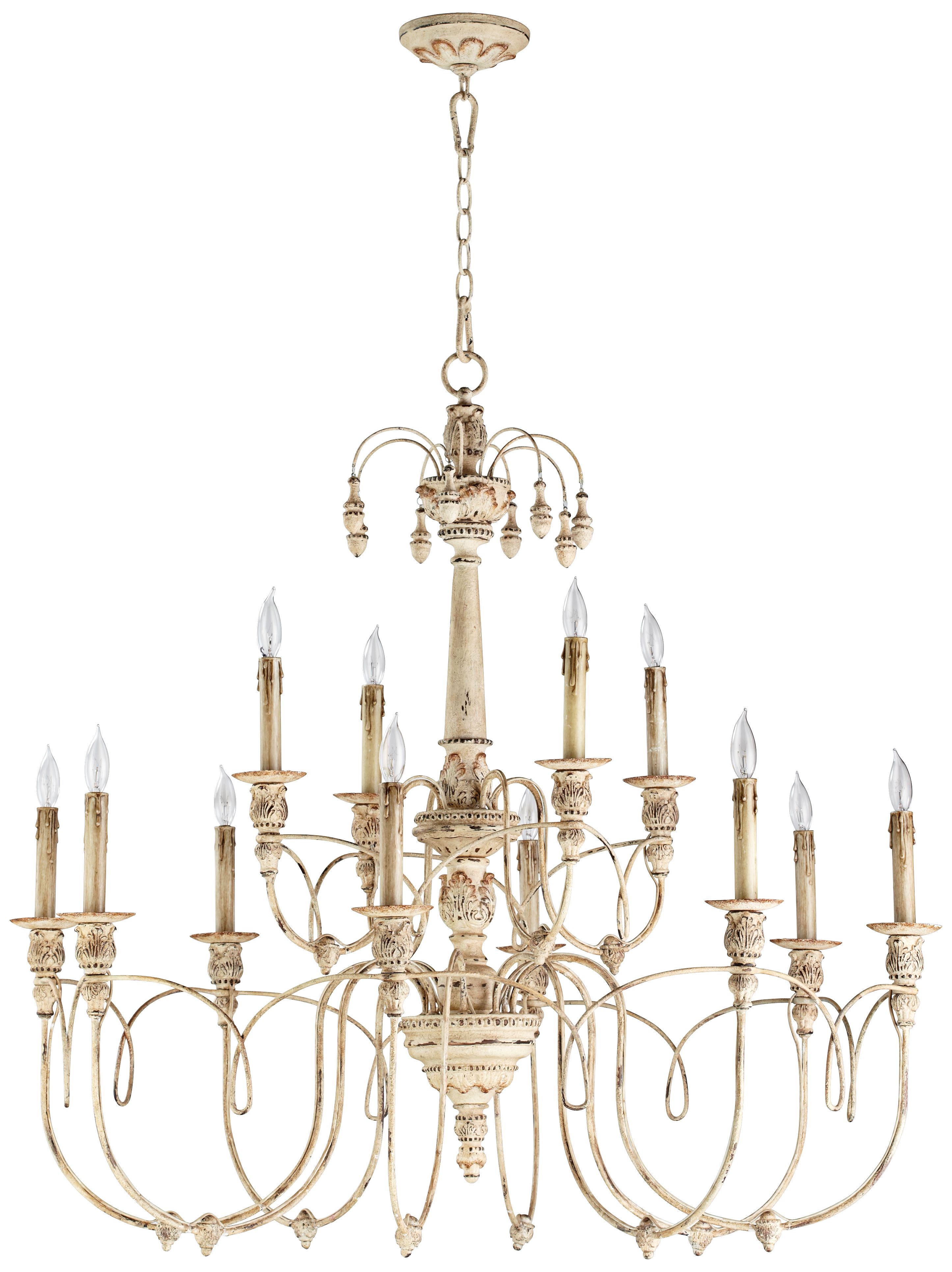 Quorum Salento 12-Light 39" Wide Persian White Chandelier