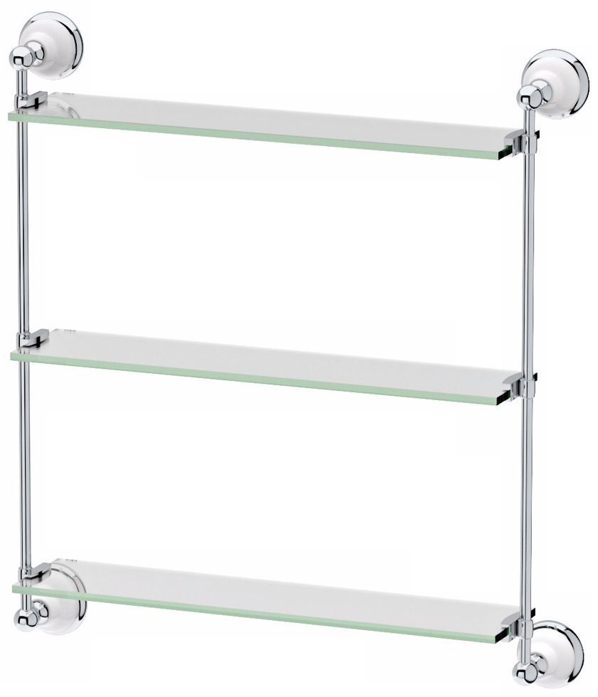 Gatco Franciscan Premier Chrome 25 1/4" High Wall Shelf