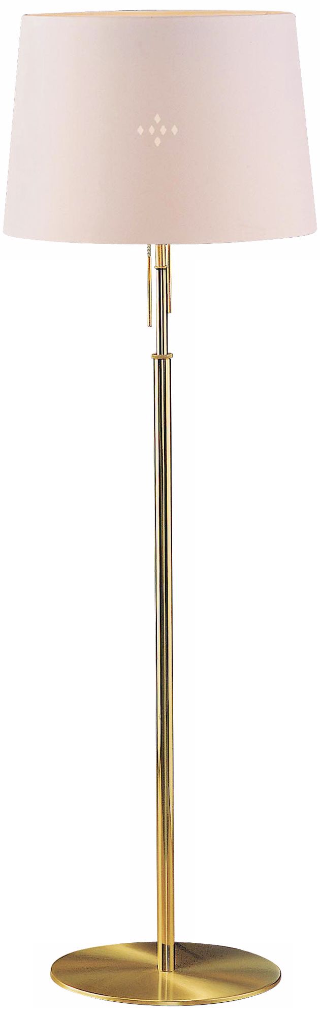 Brush Brass Diamond White Illuminator Holtkoetter Floor Lamp