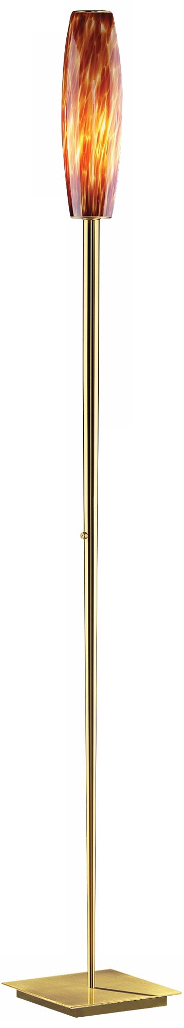 Brushed Brass and Sunset Halogen Holtkoetter Torchiere