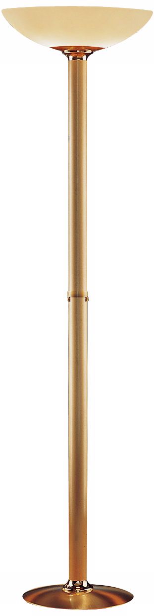 Dual Brass Champagne Energy Efficient Holtkoetter Torchiere