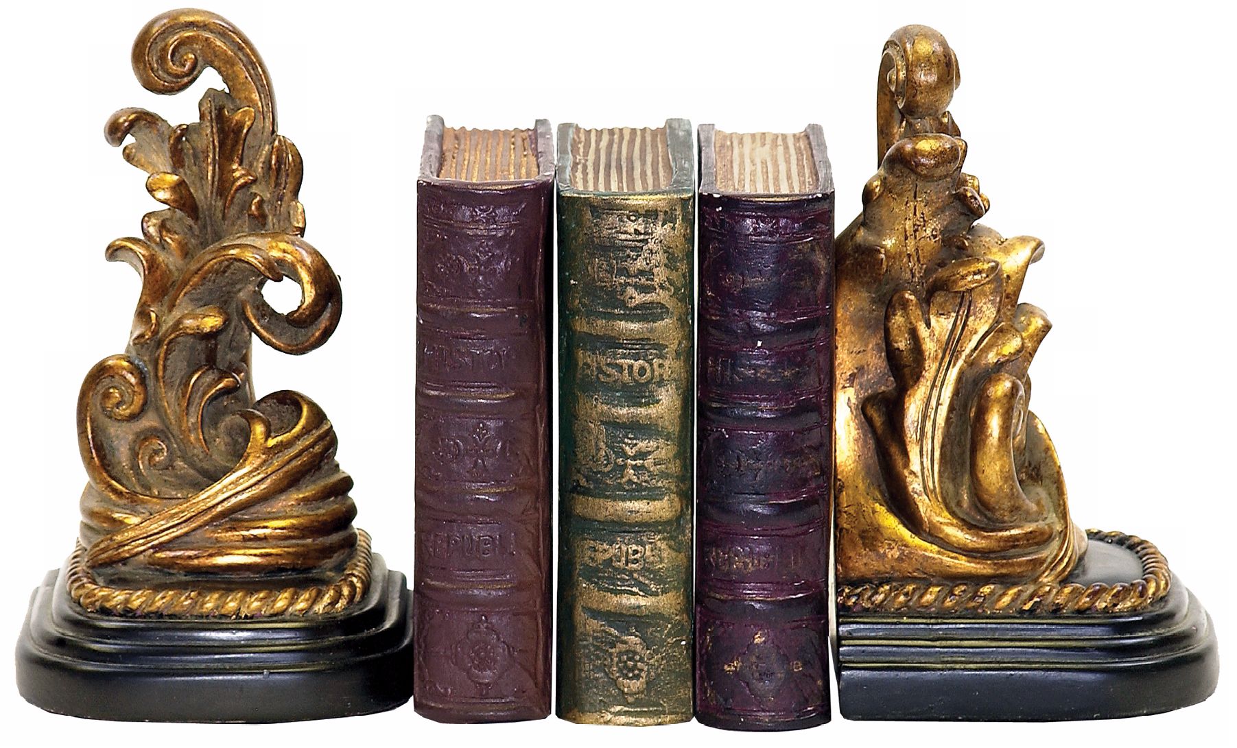 Set of 2 Tuscan Scroll Bookends