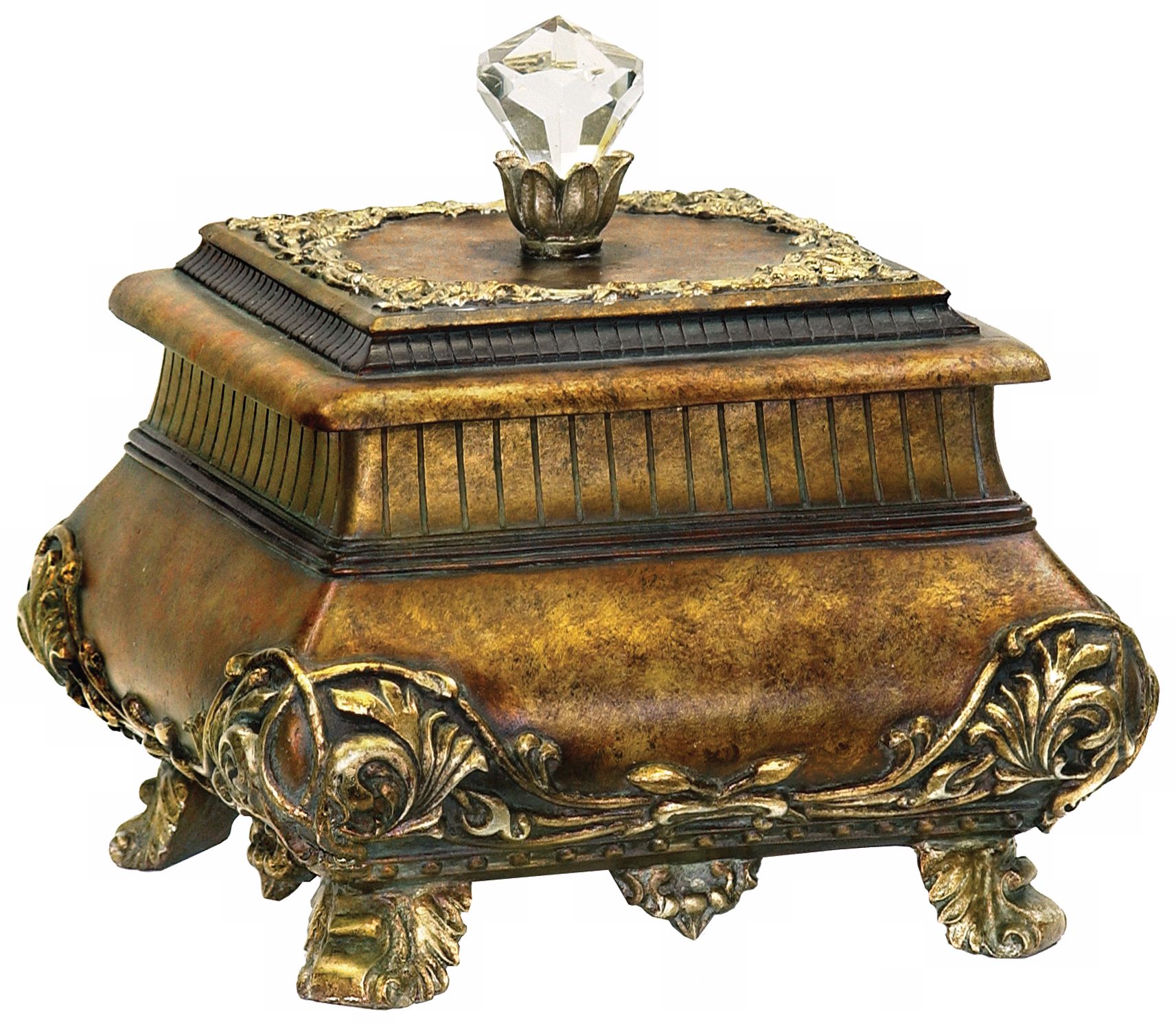 Antique Gold Finish Wilton Box