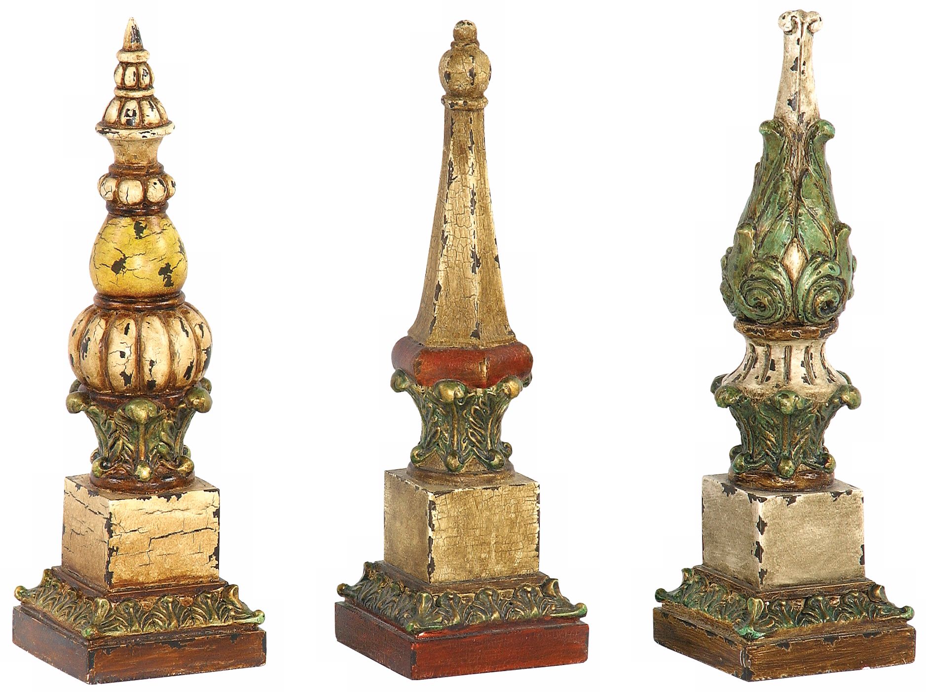 Set of 3 Sphere Tip Finials