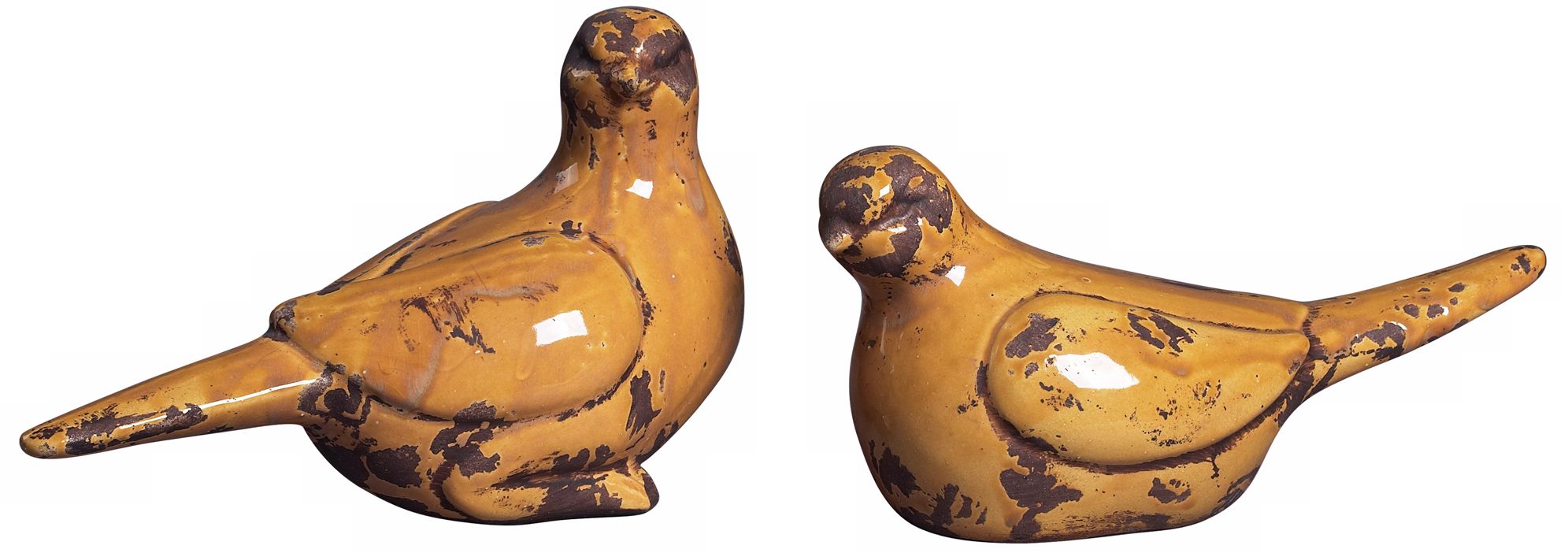 Set of 2 Ceramic Doves Home Decor Accents