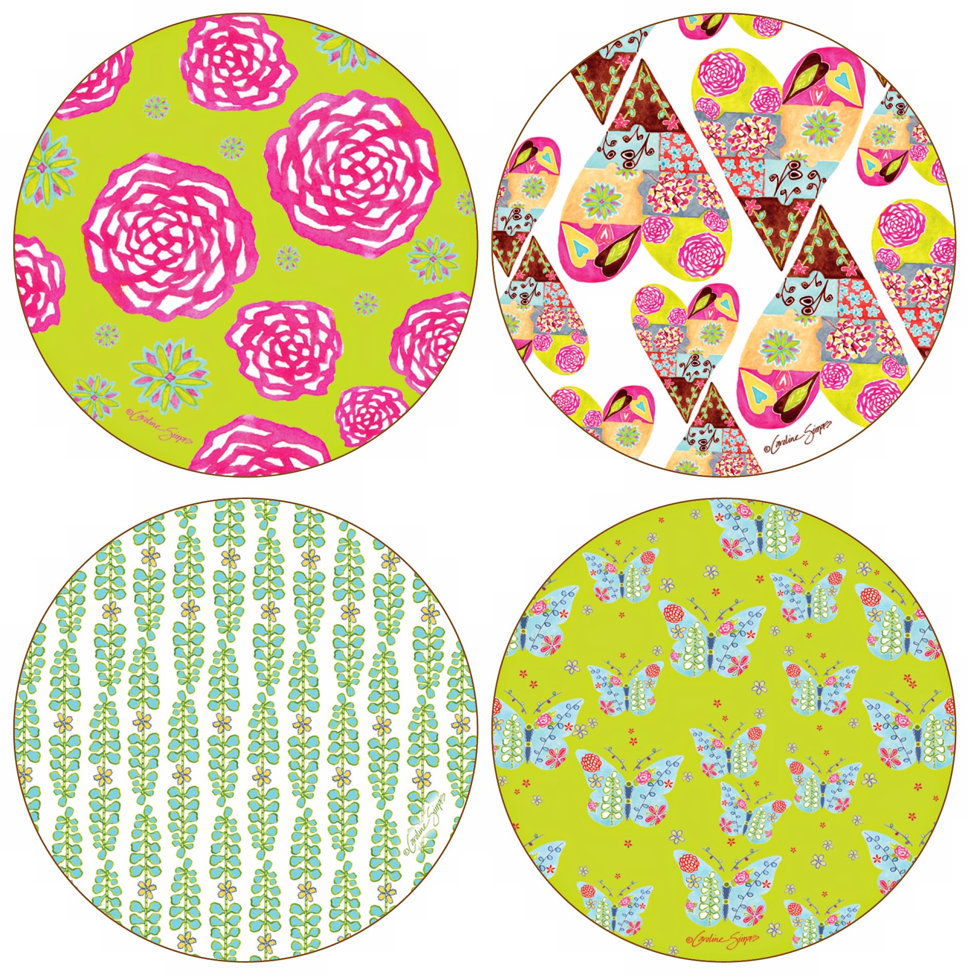Hindostone Set of Four Finally Free Collection Coasters