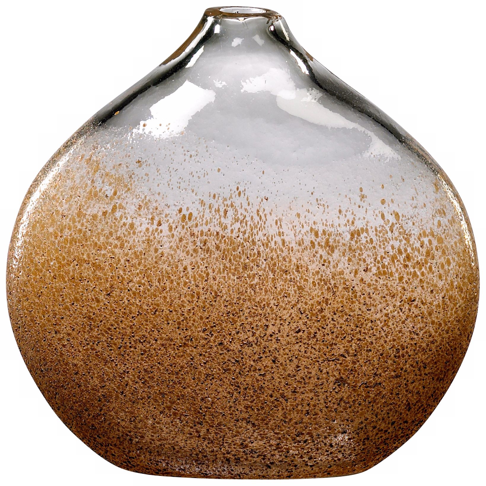 Russet and Gold Dust Glass Vase